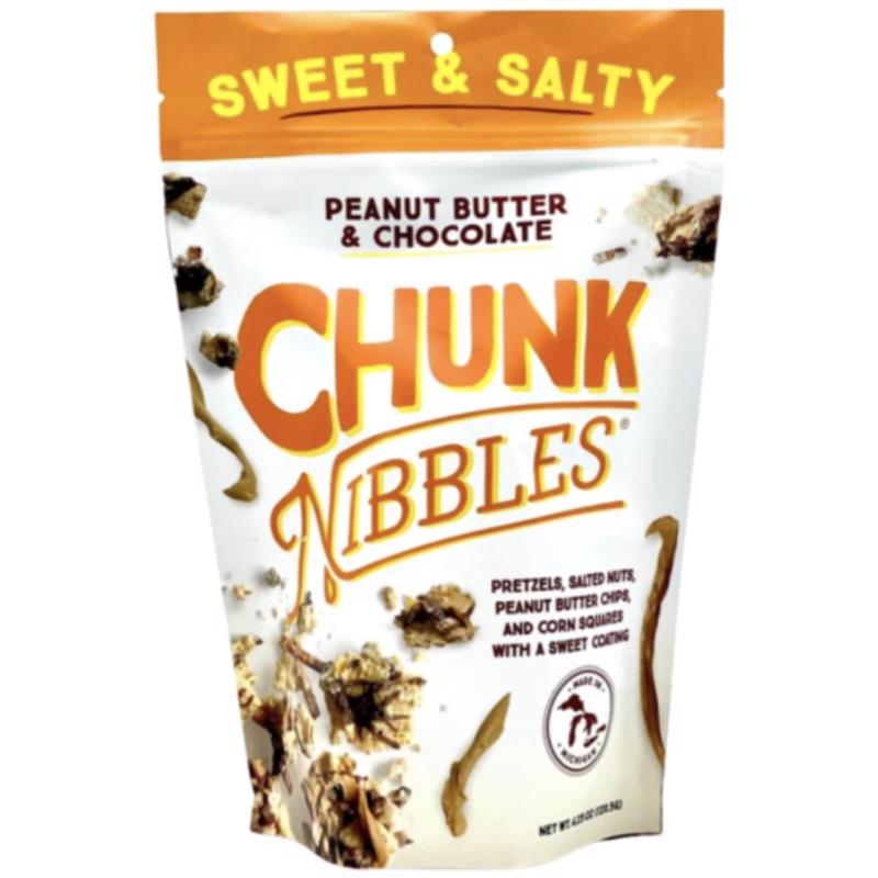 Chunk Nibbles Peanut Butter and Chocolate Snack Mix 4.25 oz Bagged