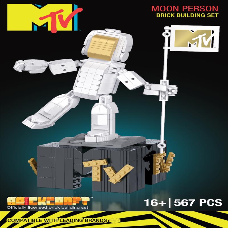 Brickcraft MTV Moon Person Brick Building Set Multicolored 567 pc