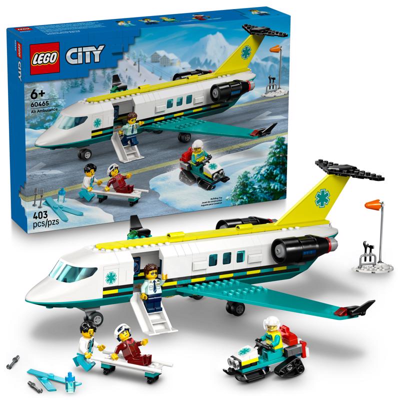 LEGO Emergency Air Ambulance Airplane City Building Set Multi 403 pc