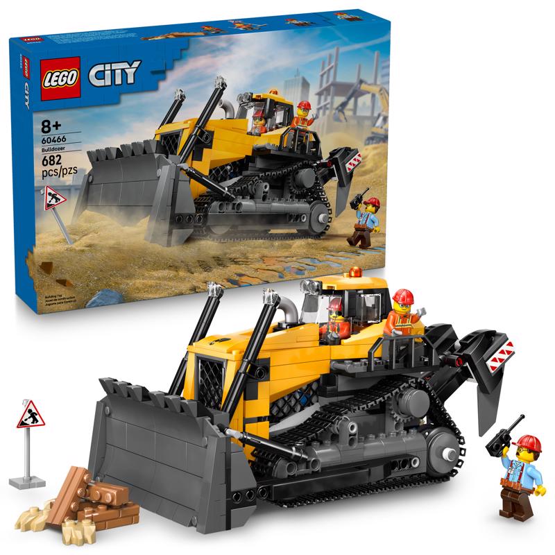 LEGO Yellow Bulldozer City Building Set Multi 682 pc