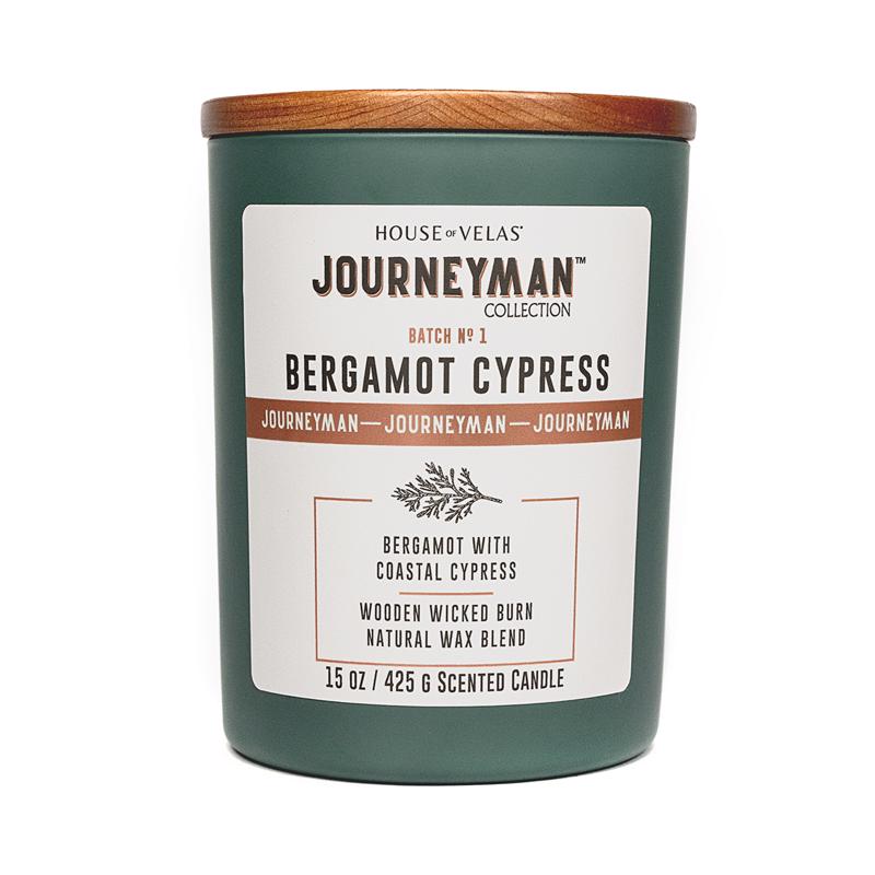 House of Velas Journeyman Green Bergamot Cypress Scent Candle 15 oz