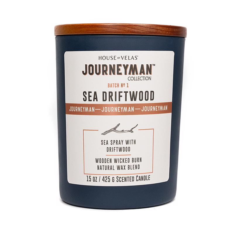 House of Velas Journeyman Blue Sea Driftwood Scent Candle 15 oz