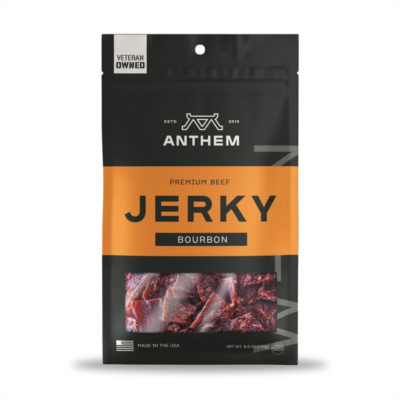 Anthem Snacks Bourbon Beef Jerky 6 oz Case