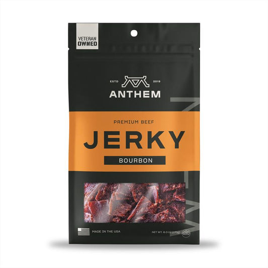 Anthem Snacks Bourbon Beef Jerky 6 oz Case