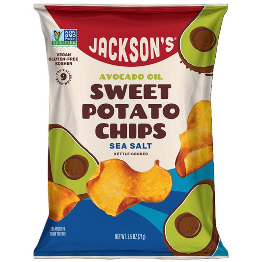 Jackson's Sea Salt Kettle Cooked Potato Chips 2.5 oz Bagged