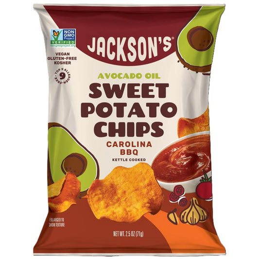 Jackson's Carolina BBQ Kettle Cooked Potato Chips 2.5 oz Bagged