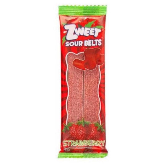 Zweet Sour Strawberry Belts Licorice Candy 0.7 oz