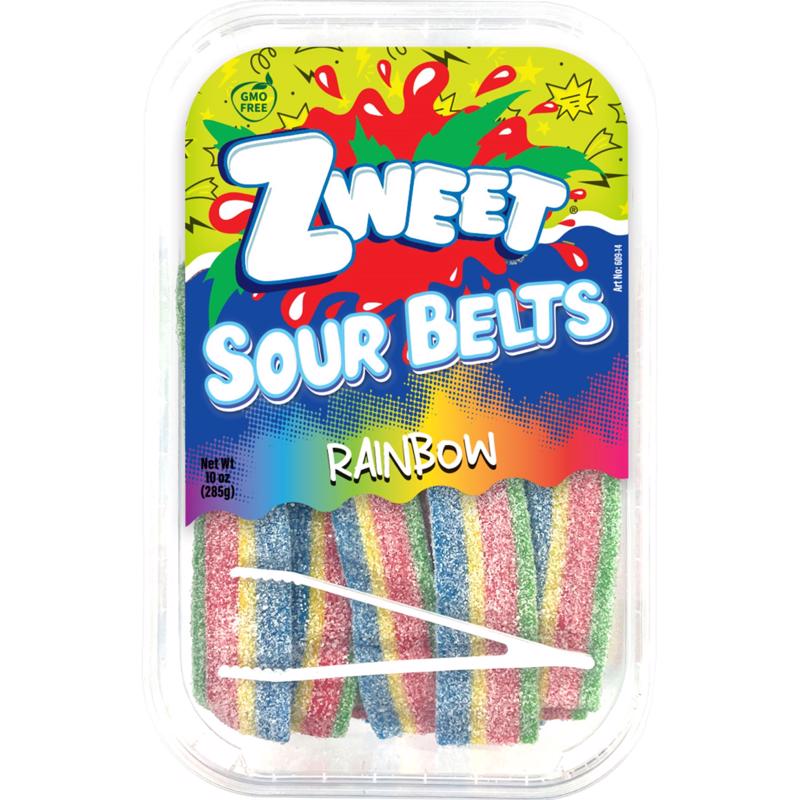 Zweet Sour Rainbow Belts Licorice Candy 10 oz