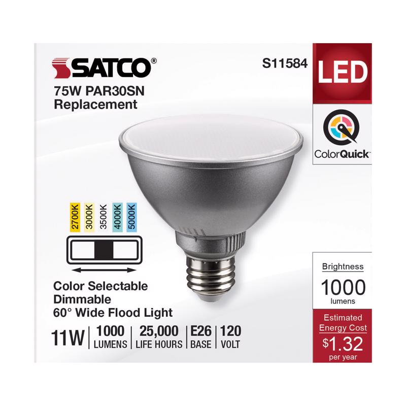 Satco PAR30SN E26 (Medium) LED Bulb Tunable White/Color Changing 75 Watt Equivalence 1 pk