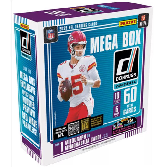 Panini 2025 Donruss Football Mega Box Trading Cards