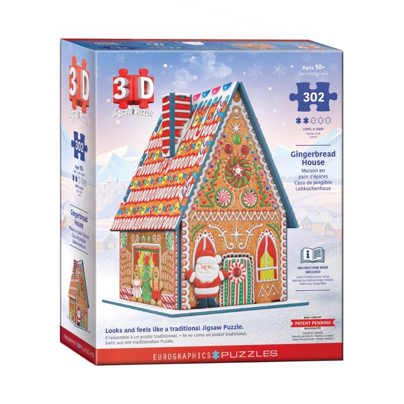 Eurographics Gingerbread House 3D Jigsaw Puzzle 302 pc