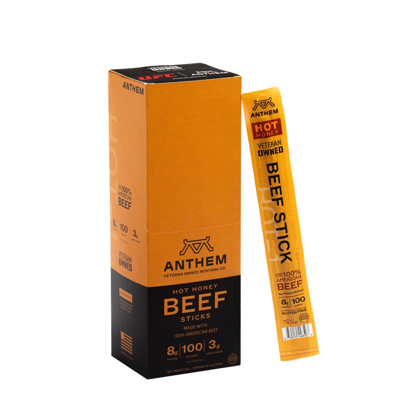 Anthem Snacks Hot Honey Beef Stick 24 oz Boxed