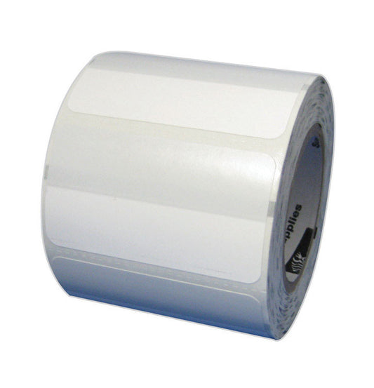 RF Printer Adhesive Backed Gray Bin Tag Labels - Roll 400 each