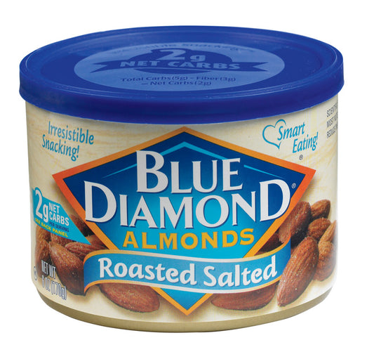 Blue Diamond Roasted Salted Almonds 6 oz Can