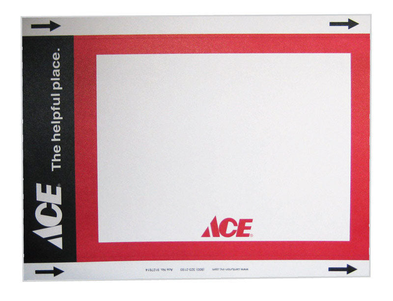 7 in. H X 11 in. W Office Supplies/Stationary Sign 100 each