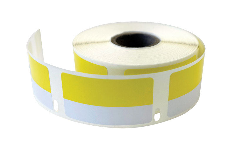 Dymo Printer Adhesive Backed Yellow Bin Tag Labels - Roll