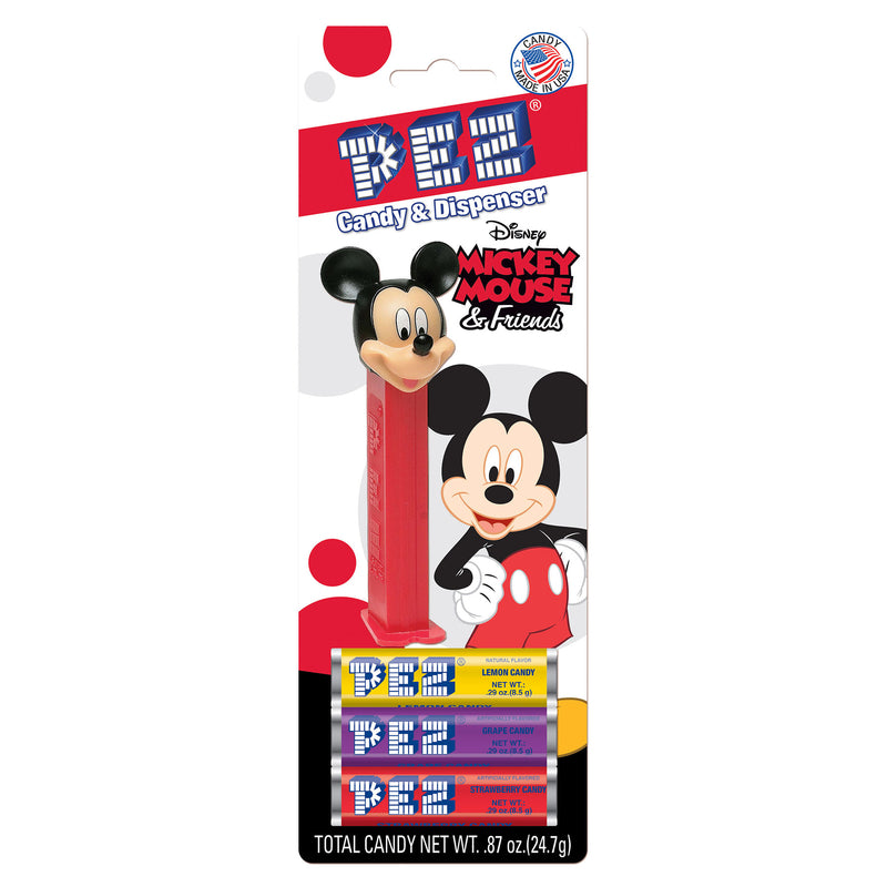PEZ Mickey and Disney Friends Candy & Dispenser Plastic 1 pk