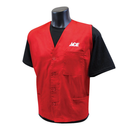 Artcraft L Sizes Unisex Sleeveless V-Neck Red Vest