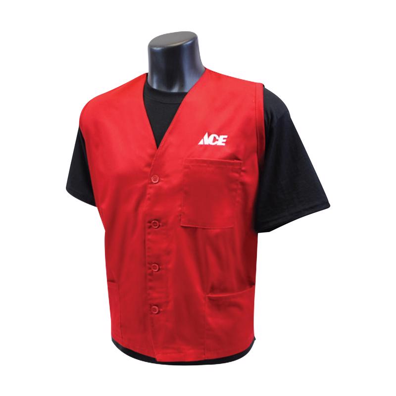 Ace UNISOURCE S Sizes Unisex Sleeveless V-Neck Red Vest