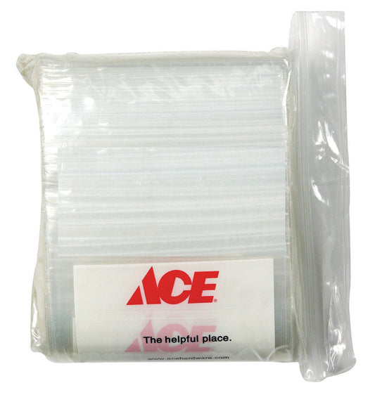 Plastic Clear Reclosable Bag 100 pk 9 in. H X 6 in. W X 0 in. L