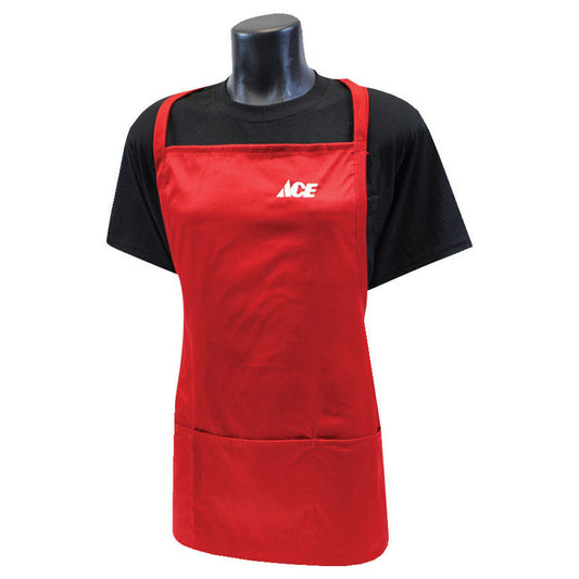 Artcraft 3 pocket Red/White Cotton/Polyester Cotton Apron