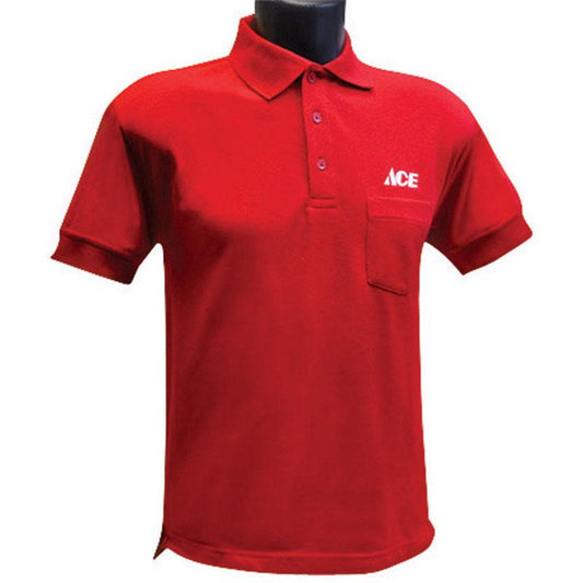 Artcraft L Short Sleeve Men's Collared Red Polo Shirt