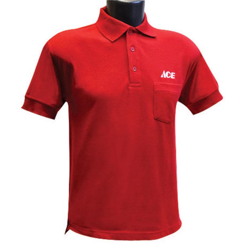 Artcraft XXL Short Sleeve Men's Collared Red/White Polo Shirt