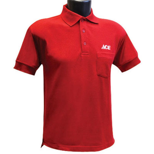 Artcraft XXL Short Sleeve Men's Collared Red/White Polo Shirt