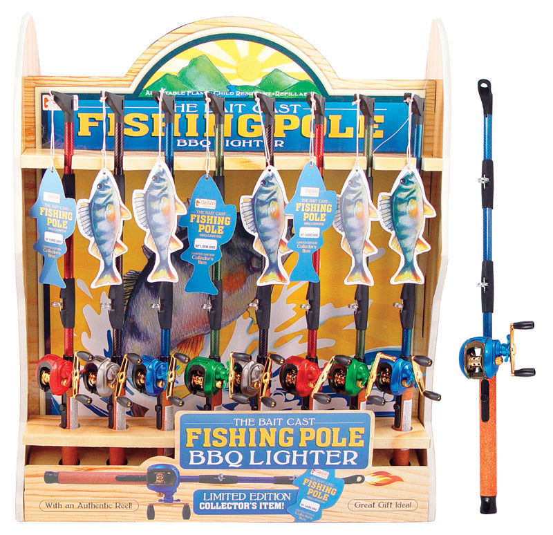 GEI Assorted Bait Cast Fishing Barbecue Lighter 16 pk