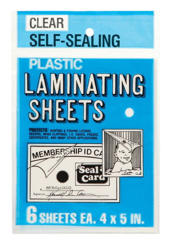 Seal-A-Card Books and Stationery Laminating Sheets Plastic 6 sheet