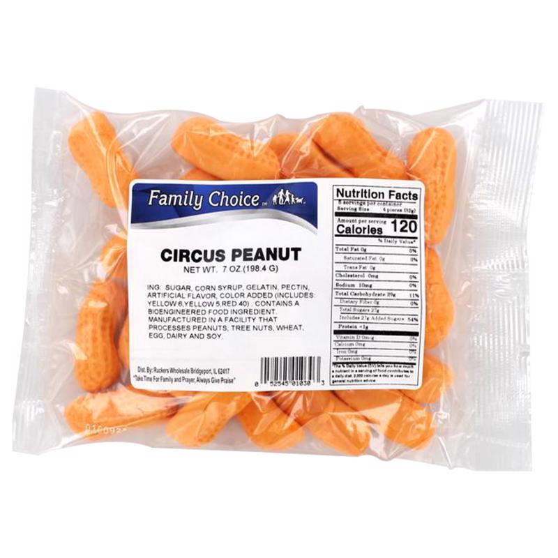 Family Choice Circus Peanuts Candy 7 oz