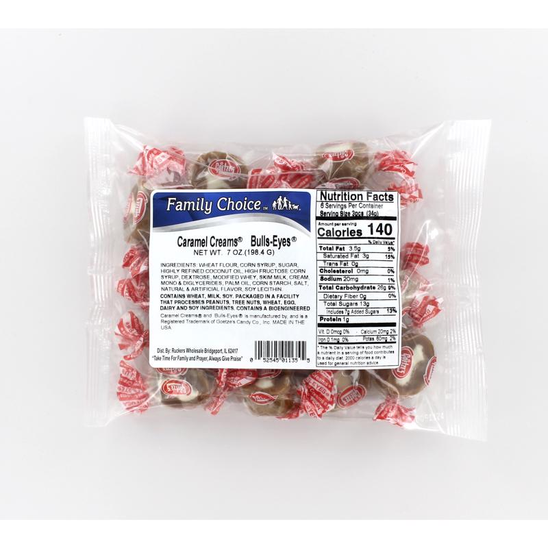 Family Choice Caramel Cream Chewy Candy 7 oz