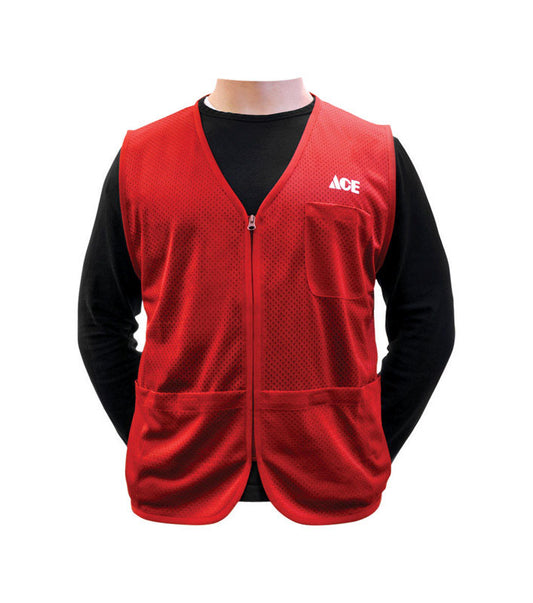 Artcraft 4XL Sizes Unisex Sleeveless V-Neck Red Mesh Vest