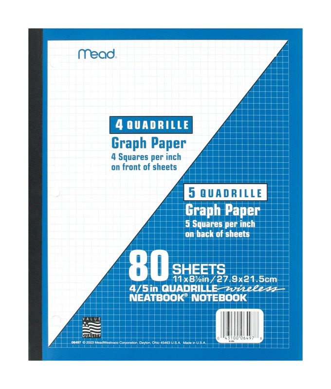 Mead 8-1/2 in. W X 11 in. L Perfect Bound White Notebook