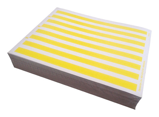 Laser Printer Adhesive Backed Yellow Bin Tag Labels - Sheet