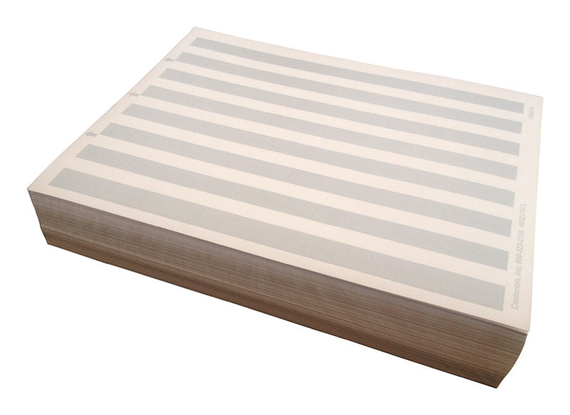 Laser Printer Adhesive Backed Gray Bin Tag Labels - Sheet