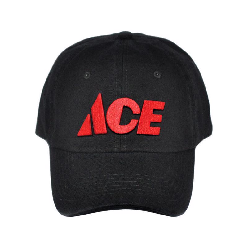Ace Logo Baseball Cap Black/Red One Size Fits All