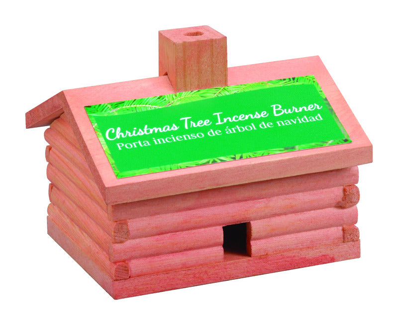 Christmas Tree Log Cabin Incense Burner