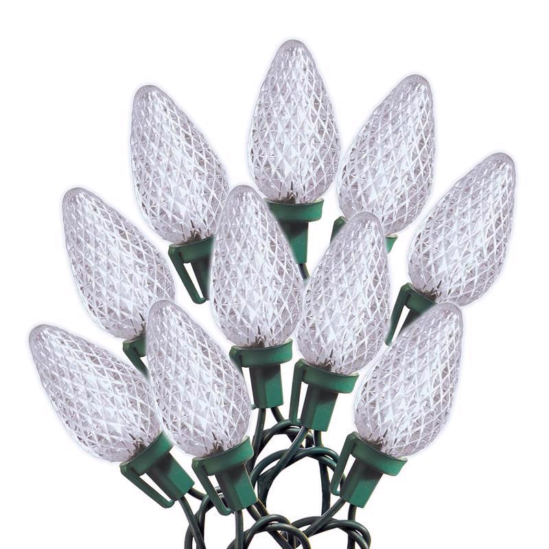 Celebrations Blue LED C9 Cool White 25 ct String Christmas Lights 16 ft.