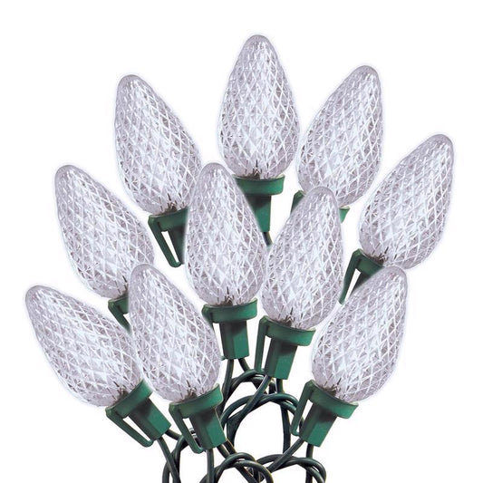 Celebrations Blue LED C9 Cool White 25 ct String Christmas Lights 16 ft.