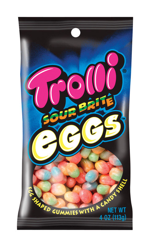 Trolli Sour Brite Eggs Sour Gummi Candy 4 oz