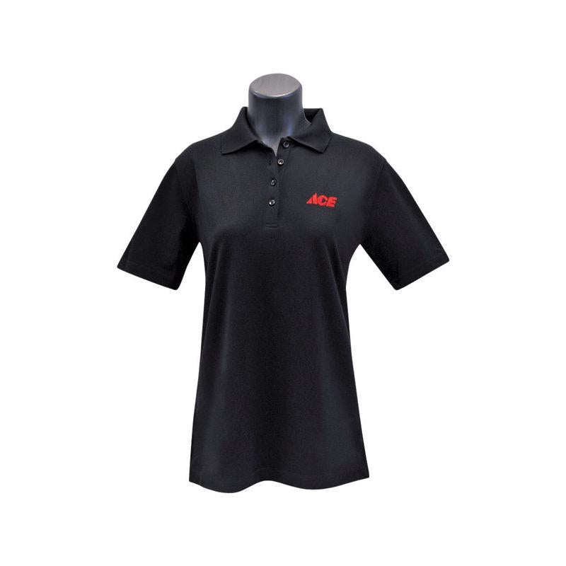 Artcraft S Short Sleeve Women's Collared Black Polo Shirt