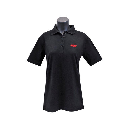 Artcraft M Short Sleeve Women's Collared Black Polo Shirt