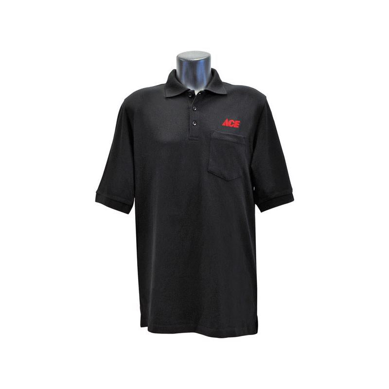 Artcraft XXL Tall Men's Short Sleeve Collared Black Polo Shirt