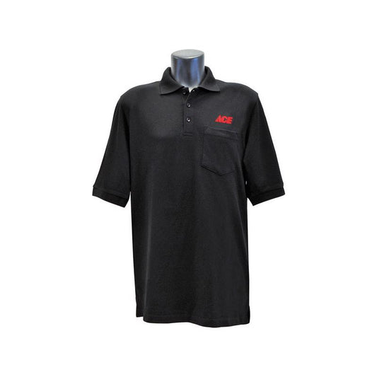 Artcraft XXL Tall Men's Short Sleeve Collared Black Polo Shirt