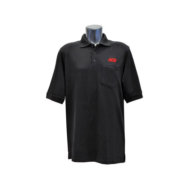 Artcraft 4XL Short Sleeve Men's Collared Black Polo Shirt