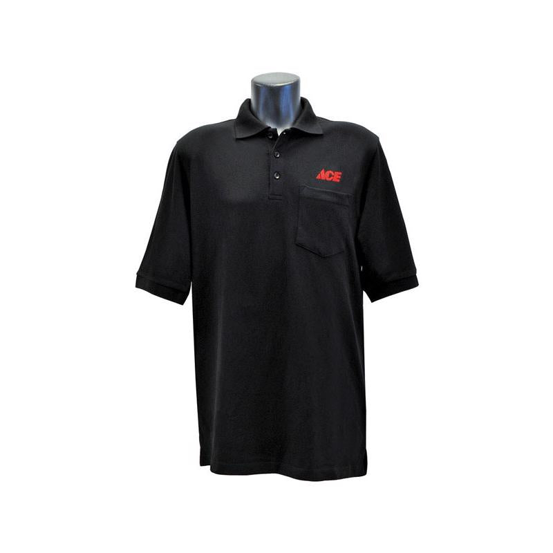Artcraft XXXL Short Sleeve Men's Collared Black Polo Shirt