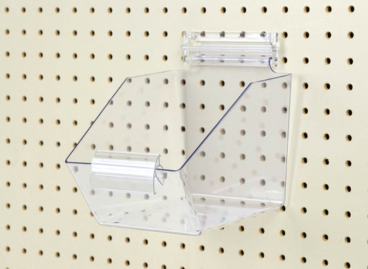 6 in. H X 6 in. W X 7.5 in. L Clear Peg Board Bin Acrylic