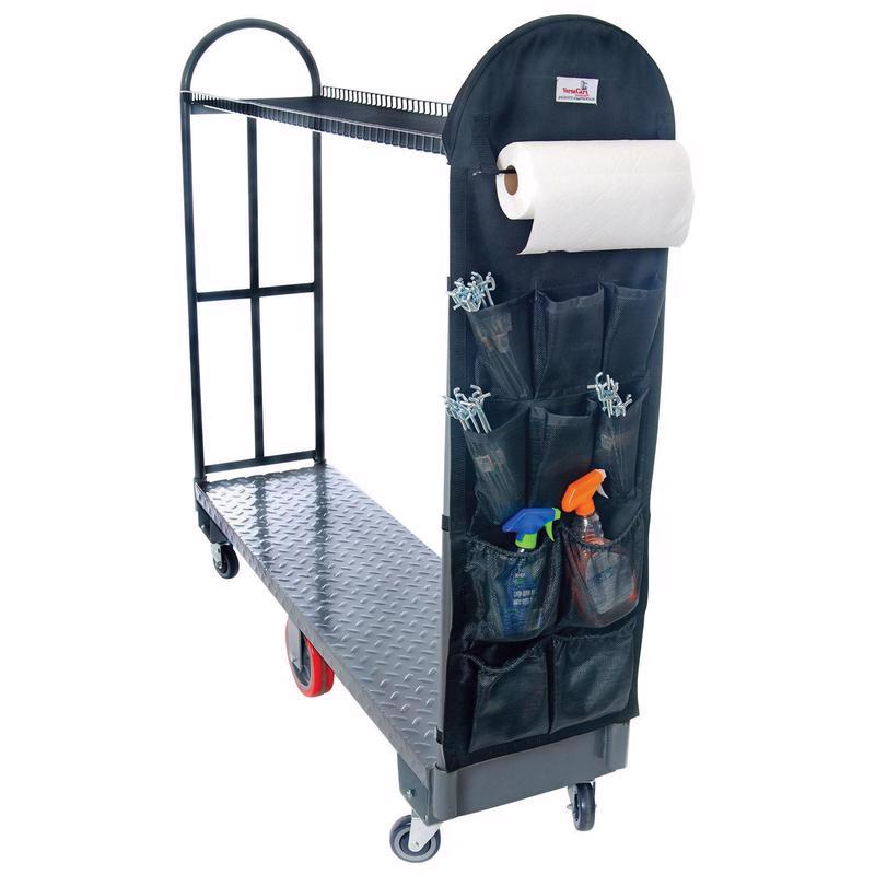 Black Metal U-Boat Cart 1 in. H X 16 in. W X 49 in. L