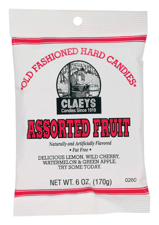 Claeys Old Fashioned Assorted Fruit Hard Candy 6 oz